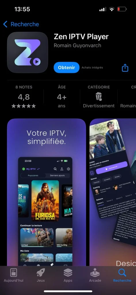 Zen IPTV Player from the app store