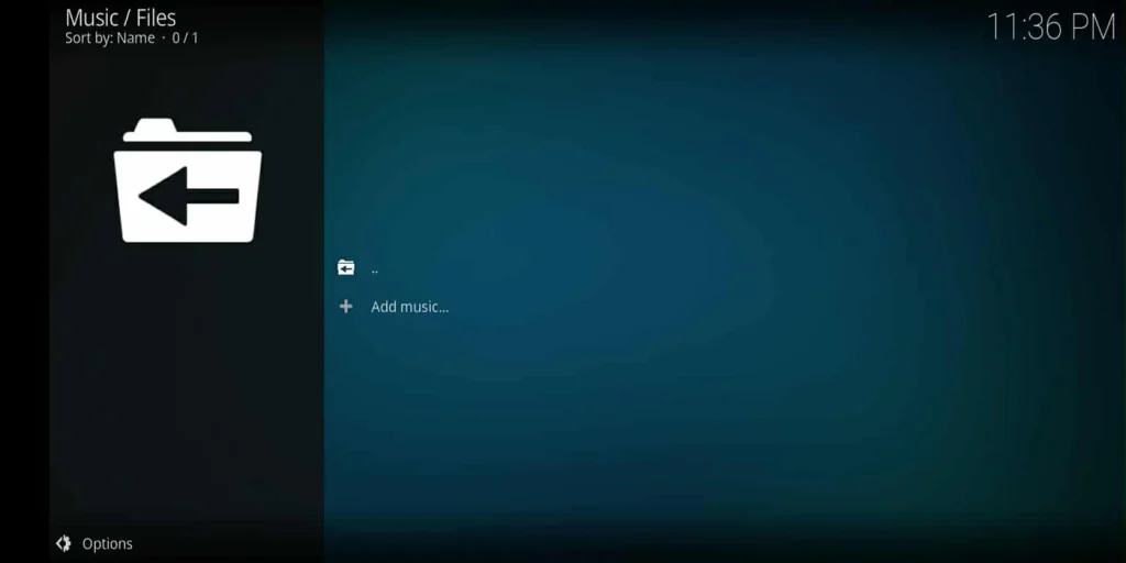 music on kodi