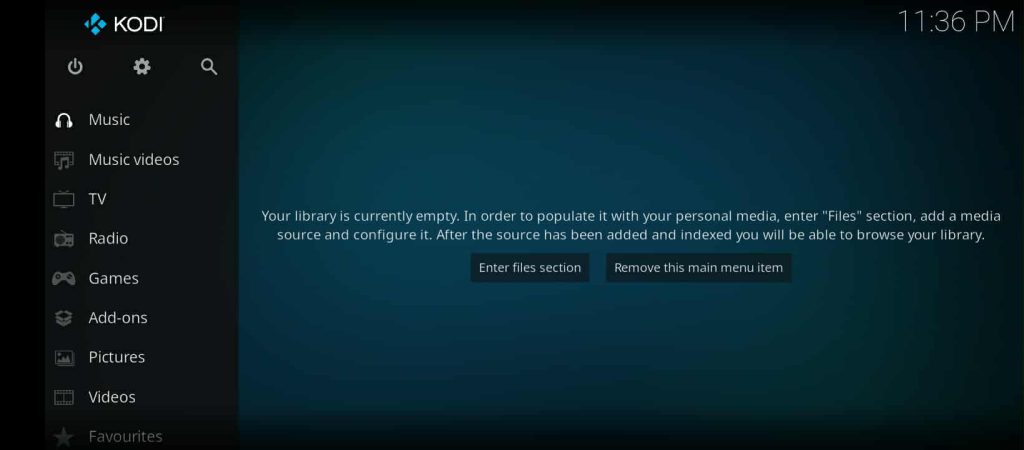 kodi interface on android