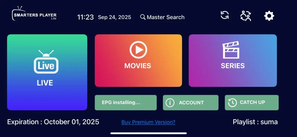 smarters player lite app on ios