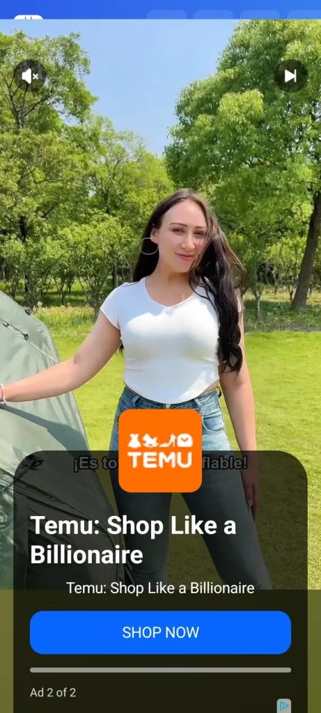 large number of annoying ads