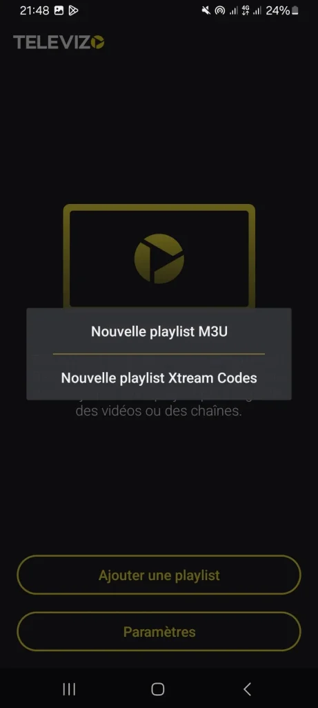 choose the playlist (M3U)