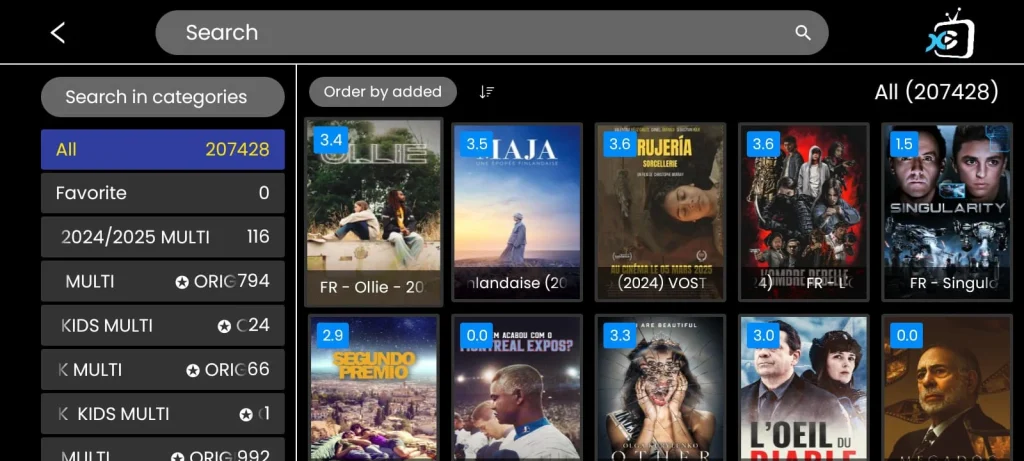 IPTV content loaded, enjoy live Tv, movies, and series