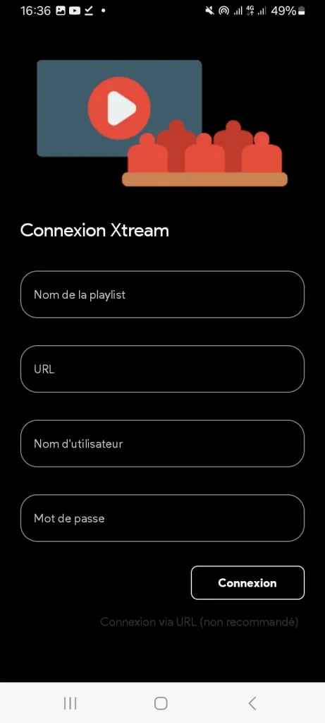 fill in information of Xtream Codes