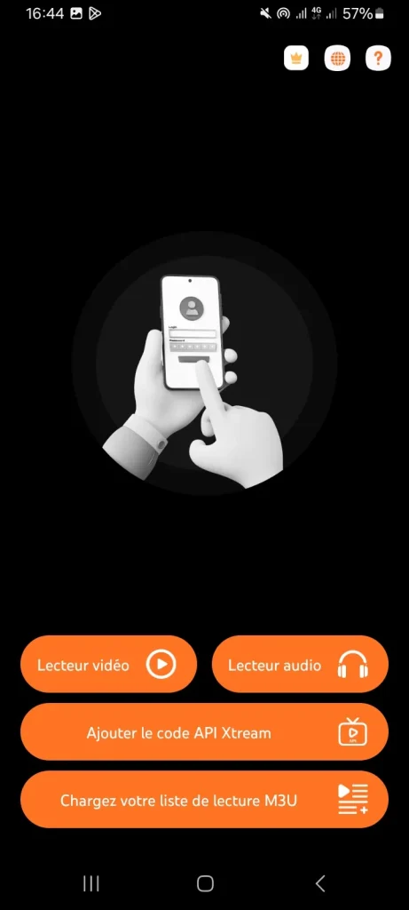 select the playlist Xtream Codes
