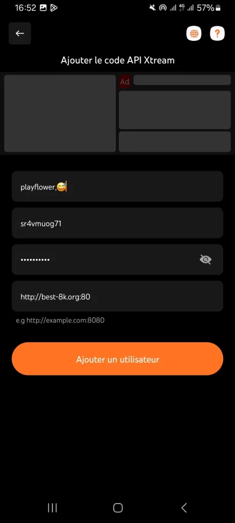 enter required information and add the playlist