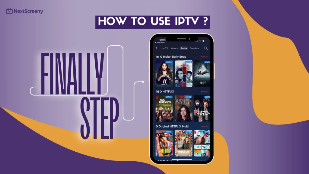 Watching iptv playlist content