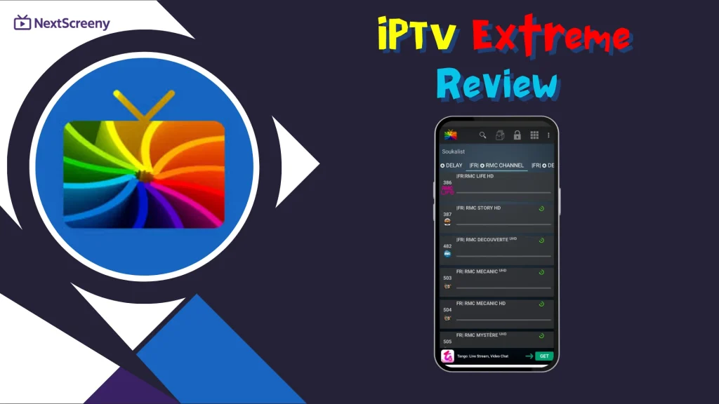 iptv extreme interface