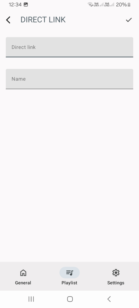 m3u link on android app