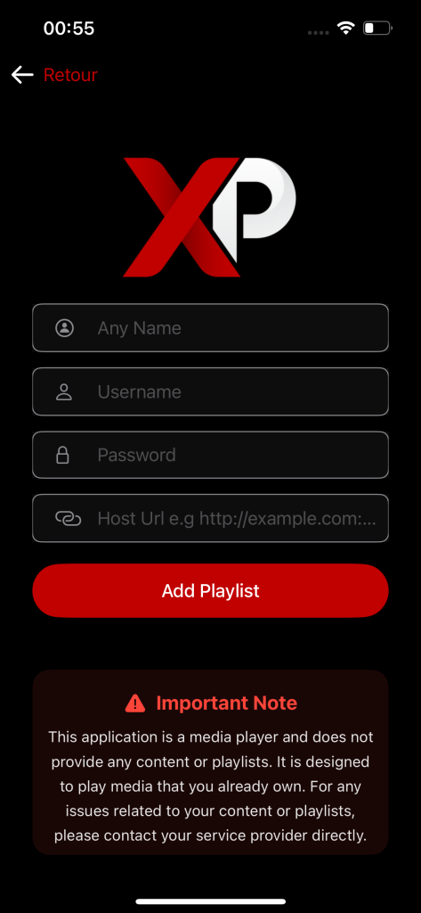 Playlist information provided